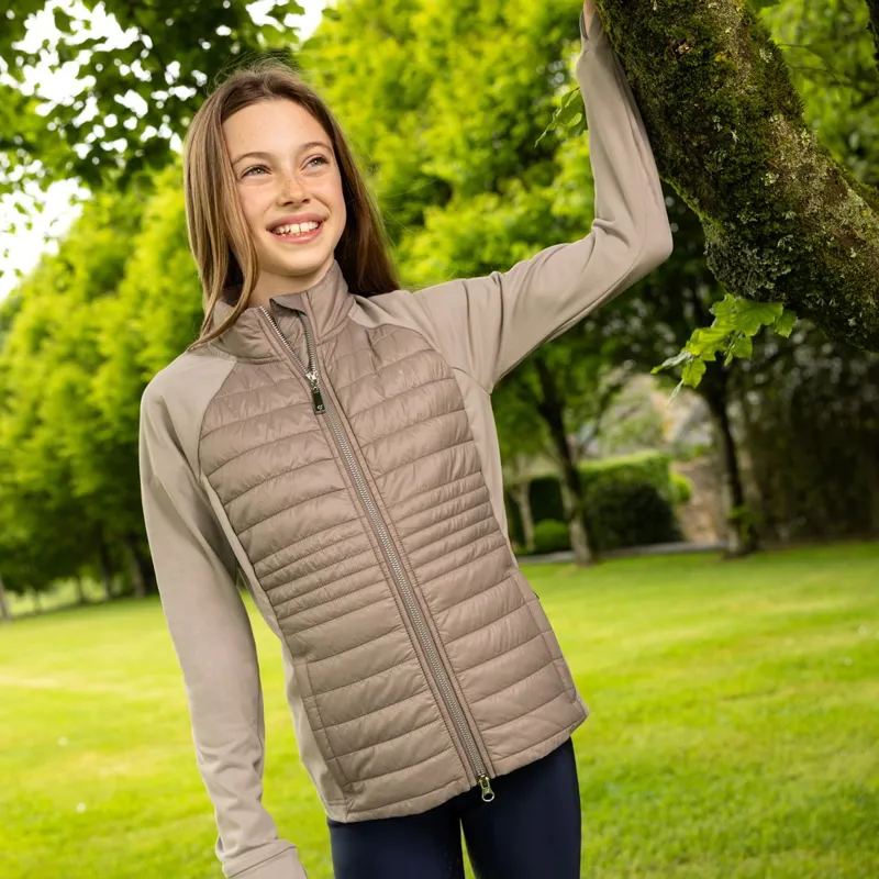 LeMieux Young Rider Josephine Junior Hybrid Quilted Jacket - Pecan-1