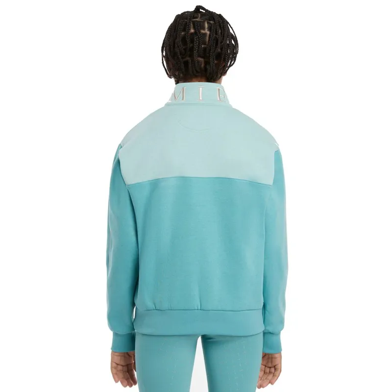 LeMieux Young Rider Kate Junior Quarter Zip Sweatshirt - Lagoon-2