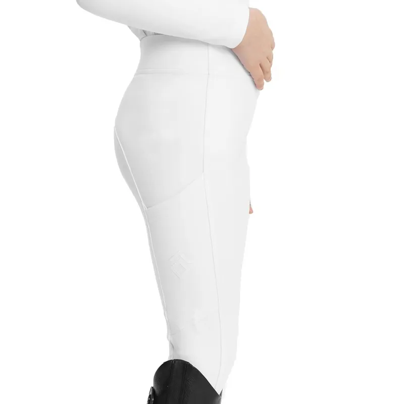 Aztec Diamond Young Rider Full Grip Riding Leggings - White-3