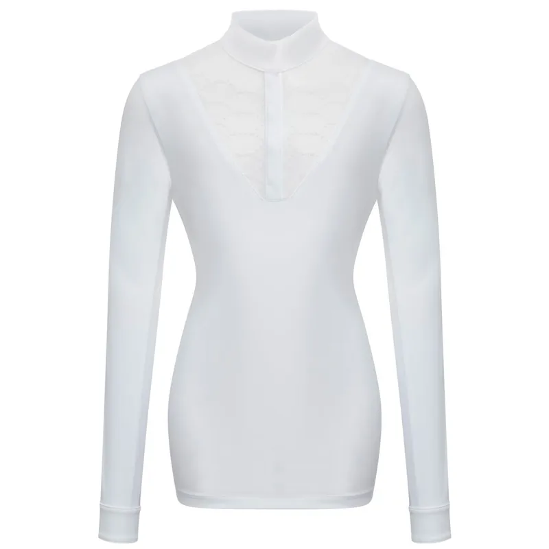 LeMieux Young Rider Eva Long Sleeve Competition Shirt - White-1