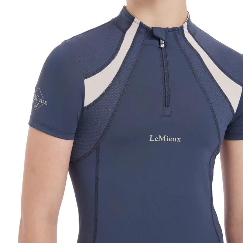 LeMieux Young Rider Mia Mesh Junior Short Sleeve Base Layer - Dusk-2