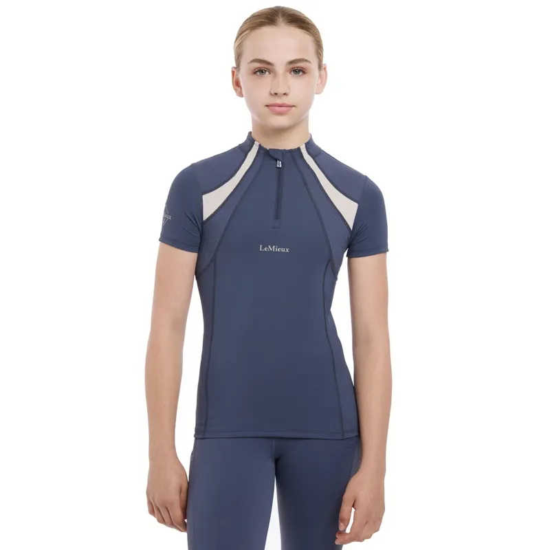 LeMieux Young Rider Mia Mesh Junior Short Sleeve Base Layer - Dusk