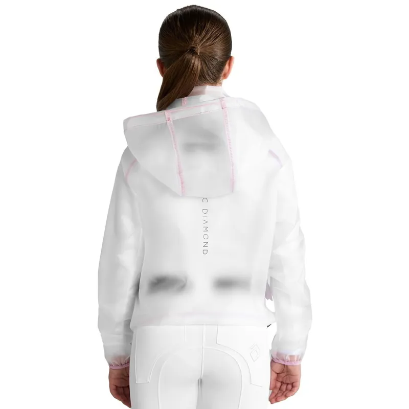Aztec Diamond Junior Rider Clear Rain Jacket - Pink-2
