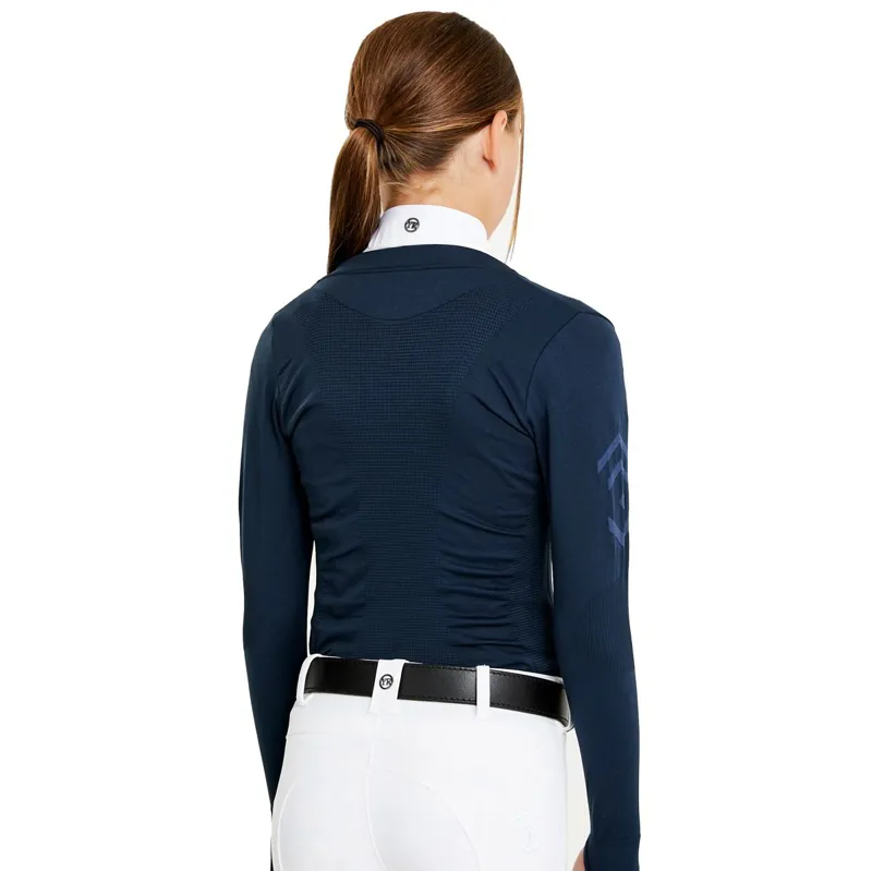 Aztec Diamond Young Rider Show Sweater - Navy-4