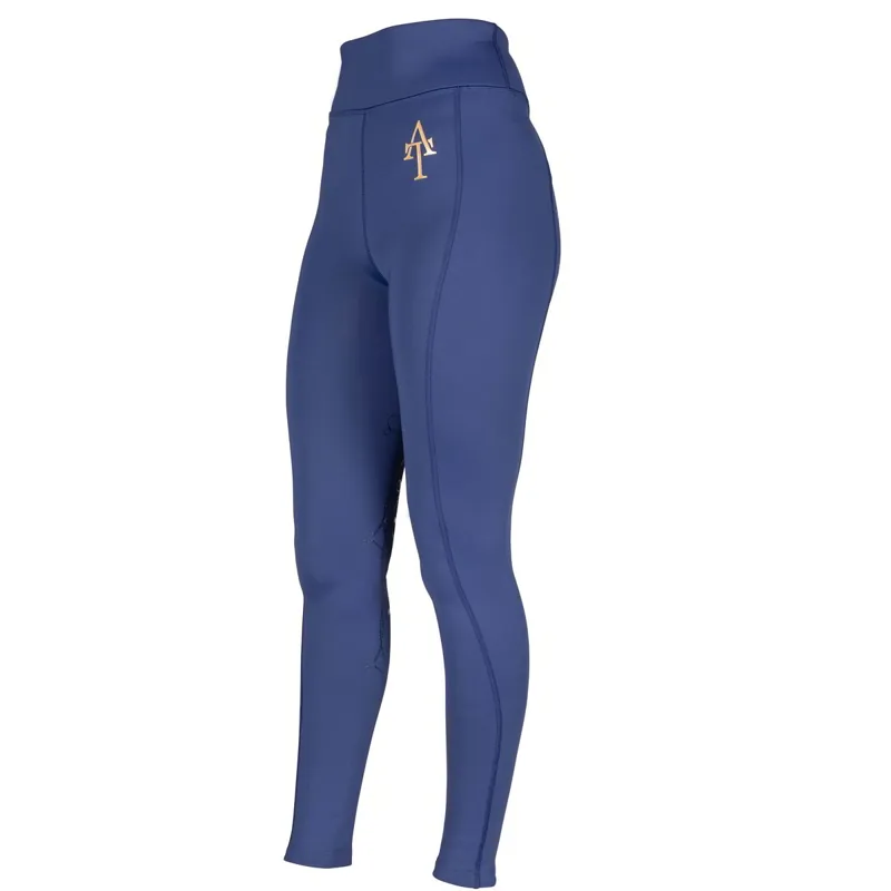Aubrion Team Full Grip Junior Winter Riding Tights - Navy-1
