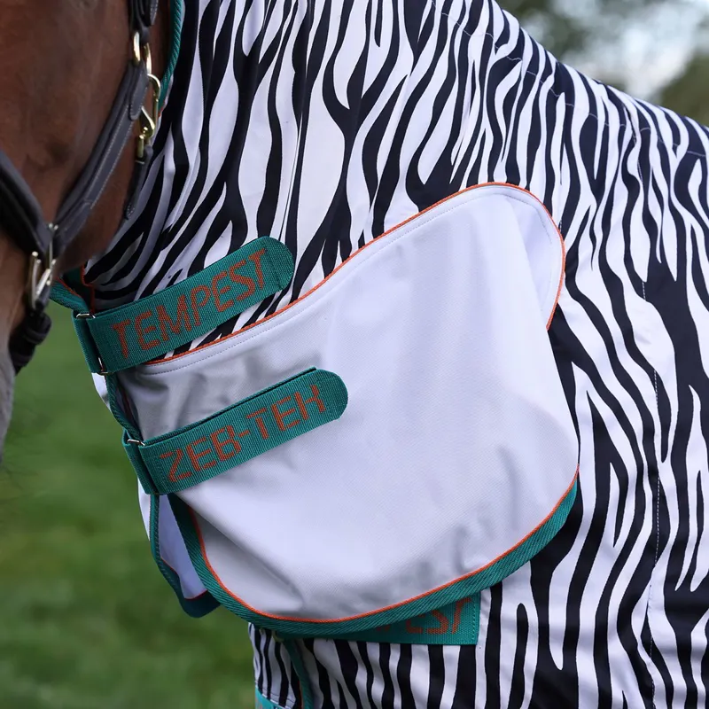 Shires Tempest Original ZEB-TEK Combo Neck Fly Sheet - Zebra-3