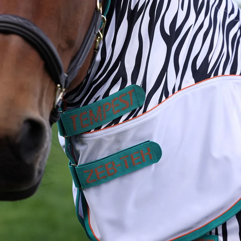 Shires Tempest Original ZEB-TEK Combo Neck Fly Sheet - Zebra-2