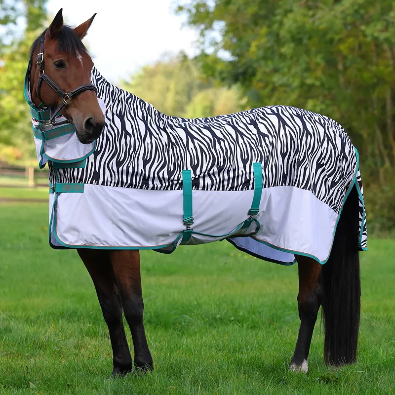 Shires Tempest Original ZEB-TEK Combo Neck Fly Sheet - Zebra-1