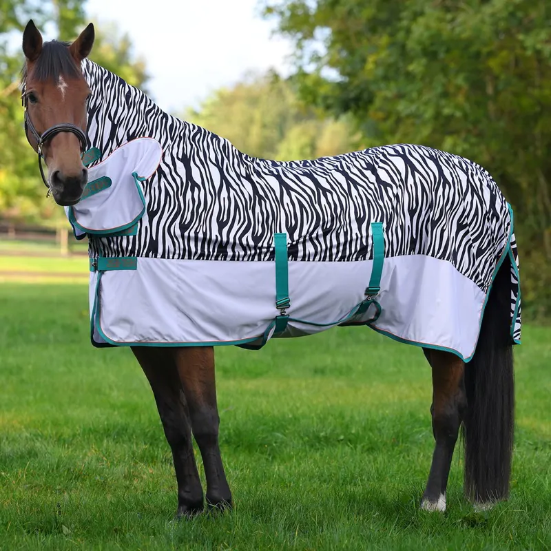 Shires Tempest Original ZEB-TEK Combo Neck Fly Sheet - Zebra